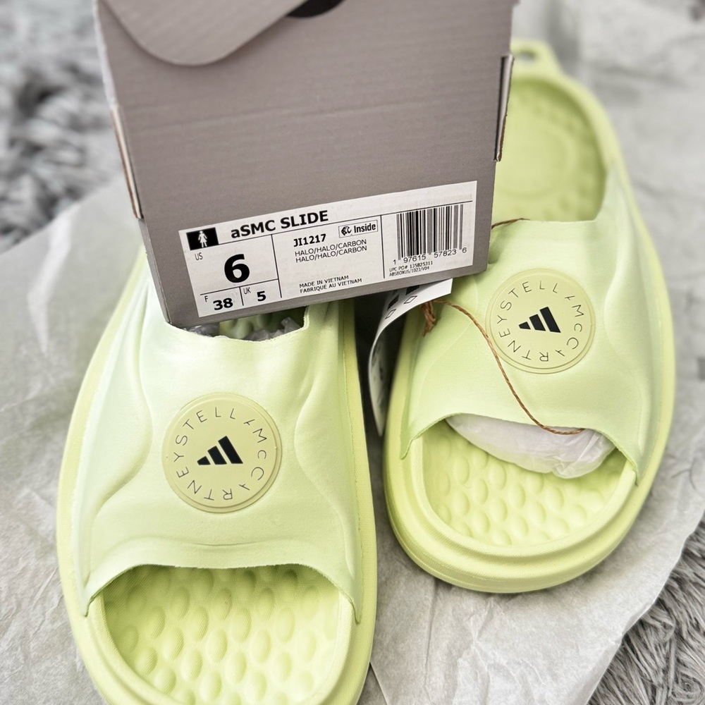 Women’s Adidas by Stella McCarney Slide Sandals - Light Green